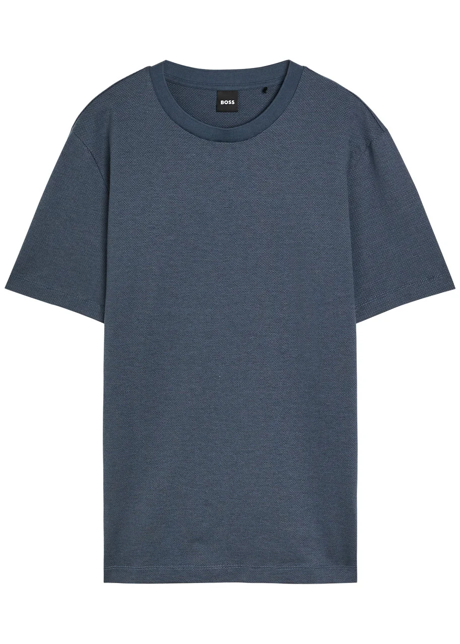 Boss Crew-neck Fine-knit Cotton T-shirt - 1