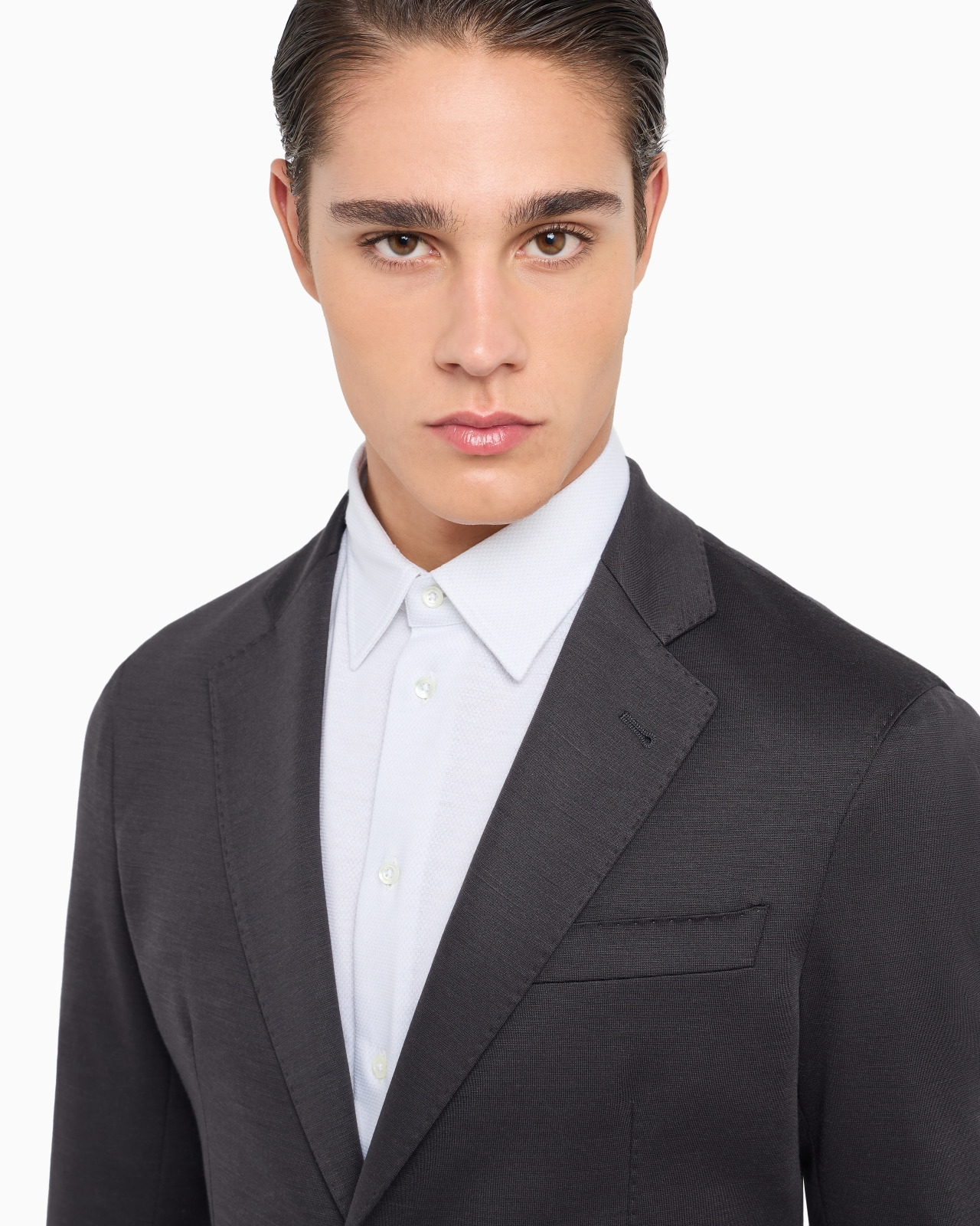 Modern-fit single-breasted suit in a wool-blend stretch plain-knit jersey - 5