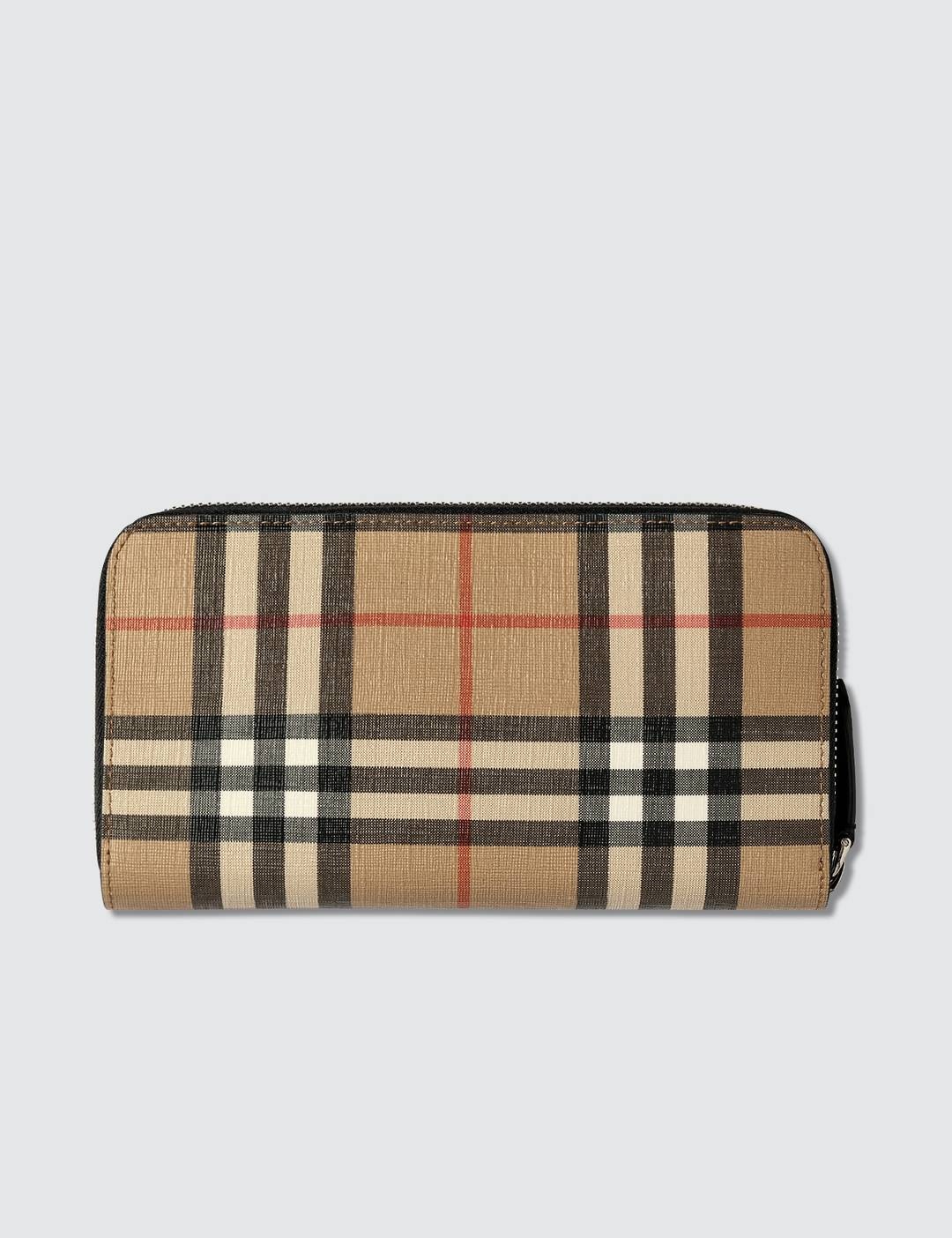 Vintage Check E-canvas Zip Around Wallet - 2