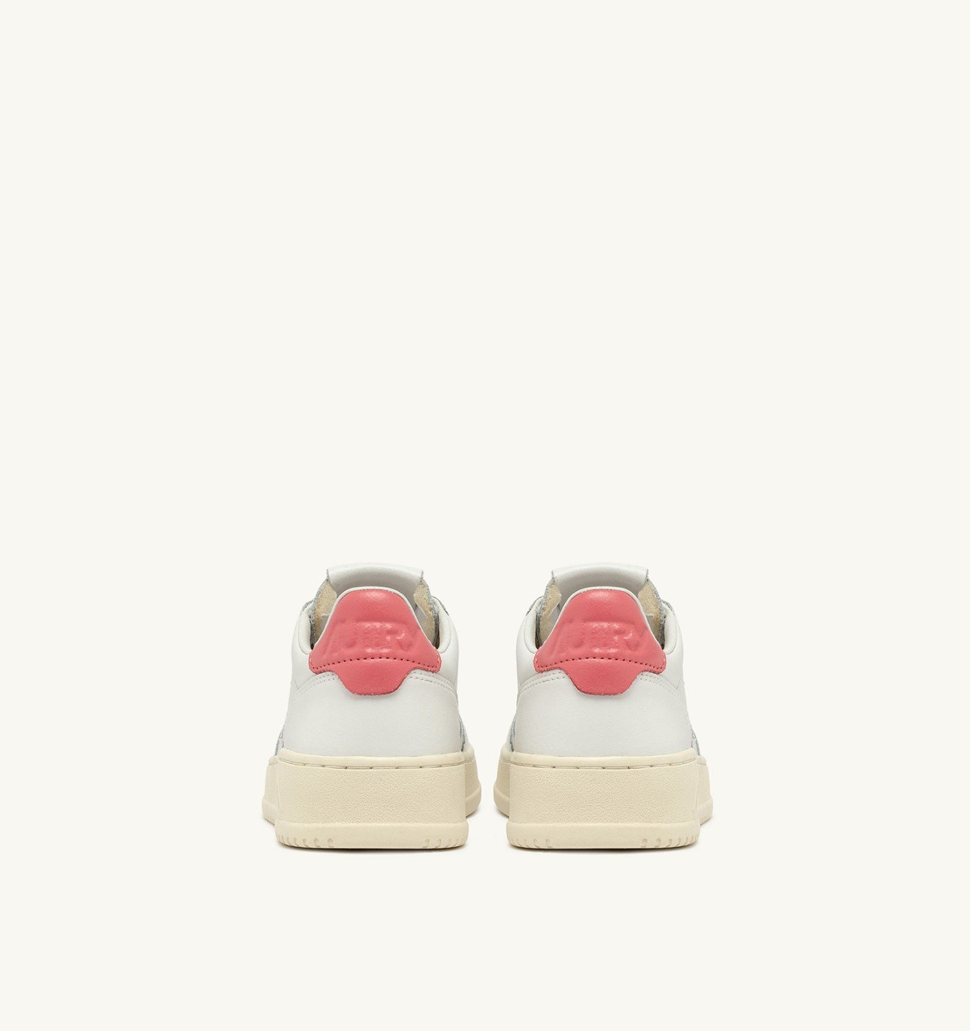 MEDALIST LOW SNEAKERS IN WHITE AND TEAROSE LEATHER - 3