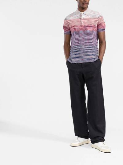 Missoni striped cotton polo shirt outlook