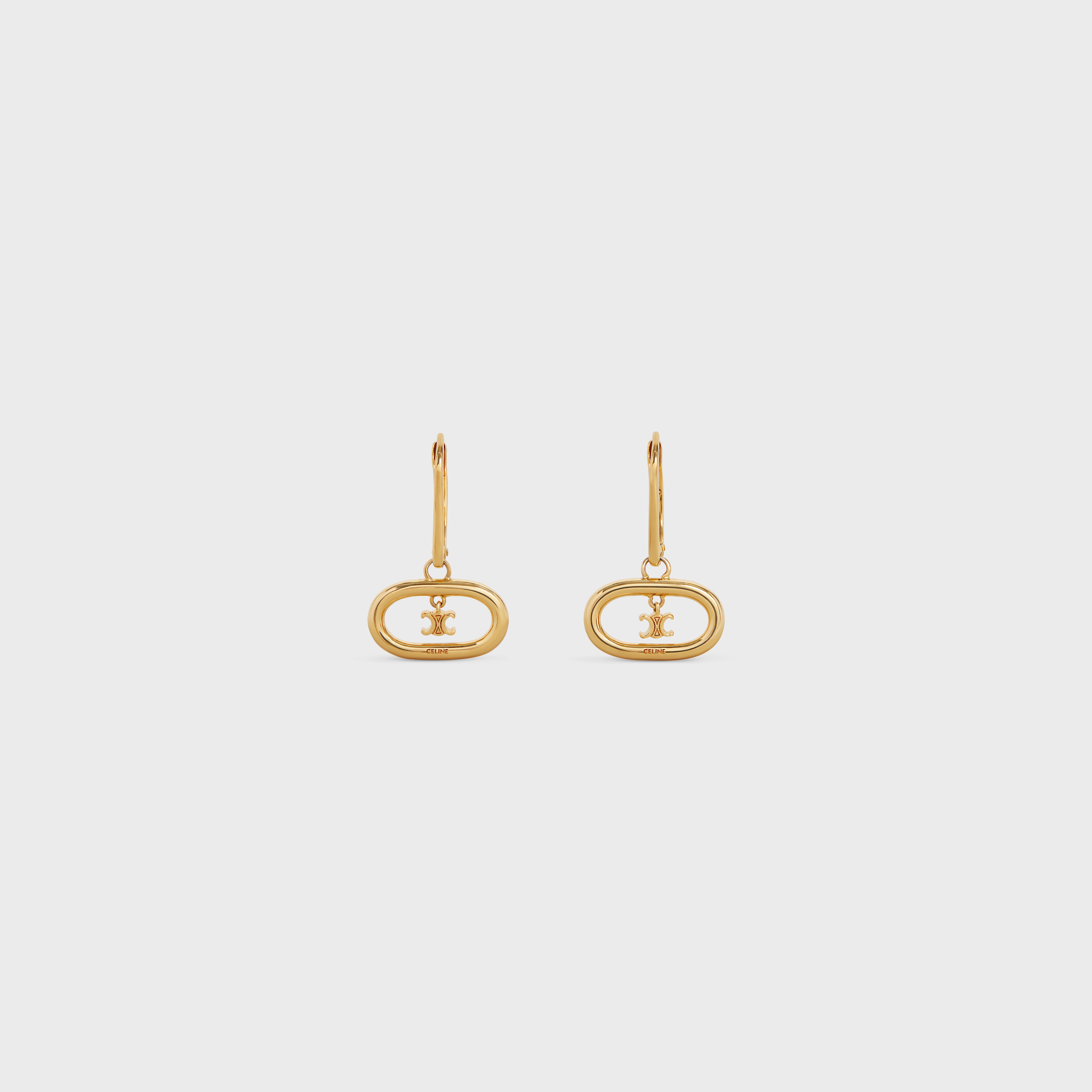 Triomphe Mobile Earrings in Brass with Gold Finish - 1