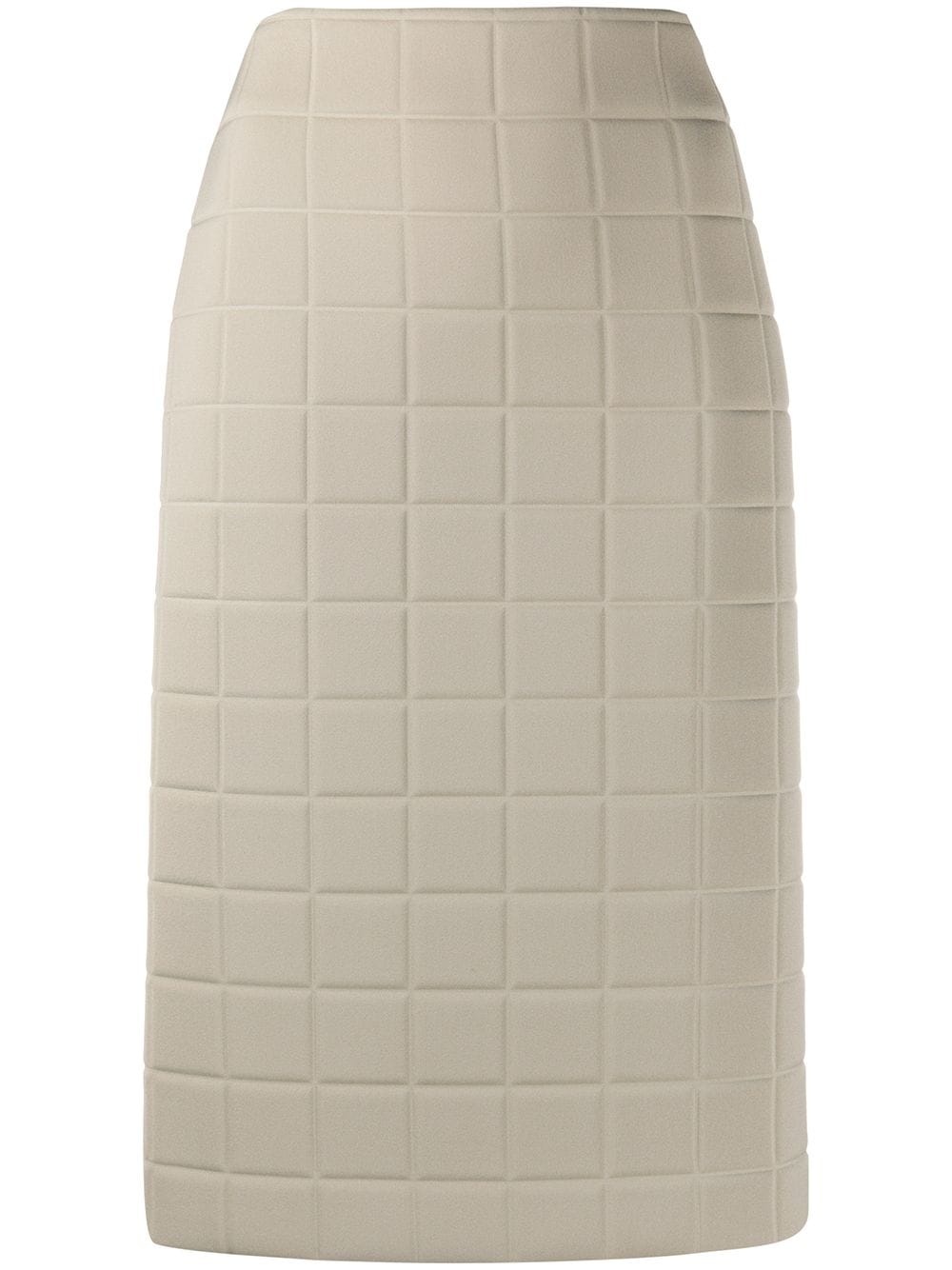 quilted straight skirt - 1