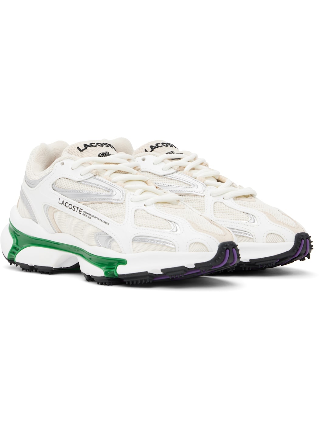 Beige & White L003 2K24 Sneakers - 4