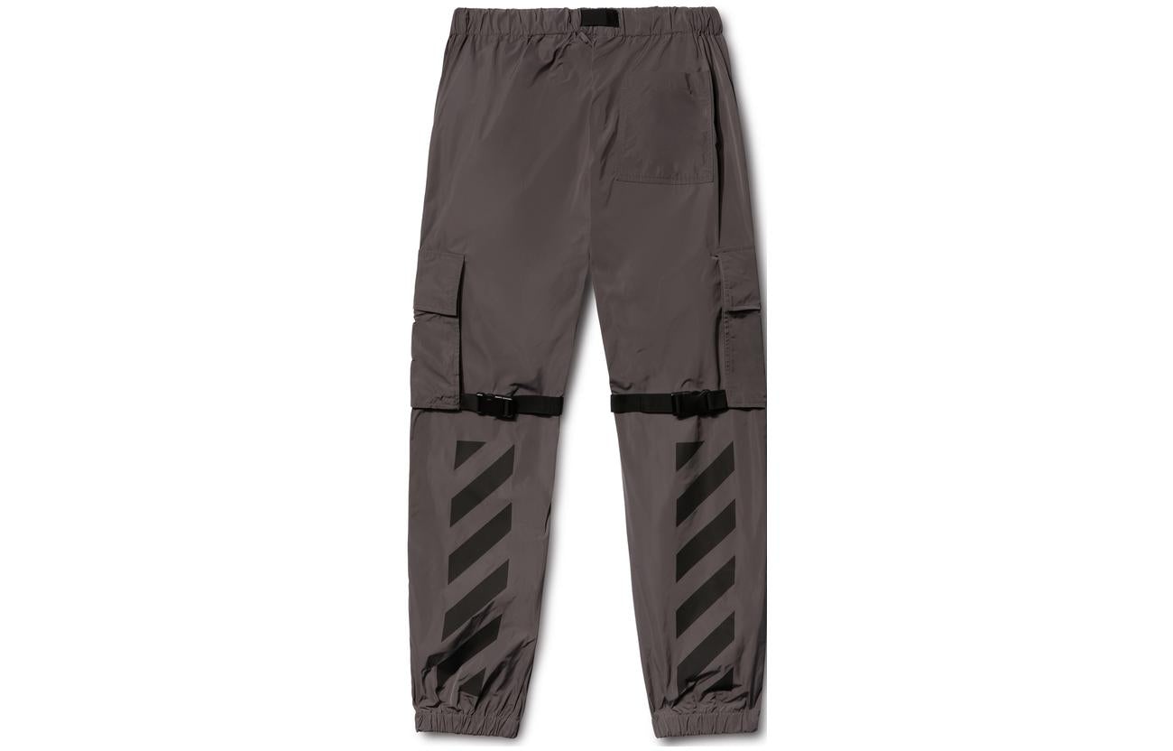 Off-White Poly Diagonal-stripes Cargo Pants 'Dark Grey' OMCF031S23FAB0020710 - 2