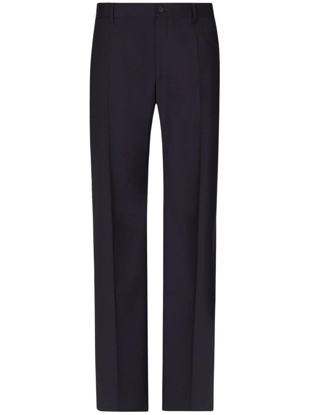 linen-blend trousers - 1