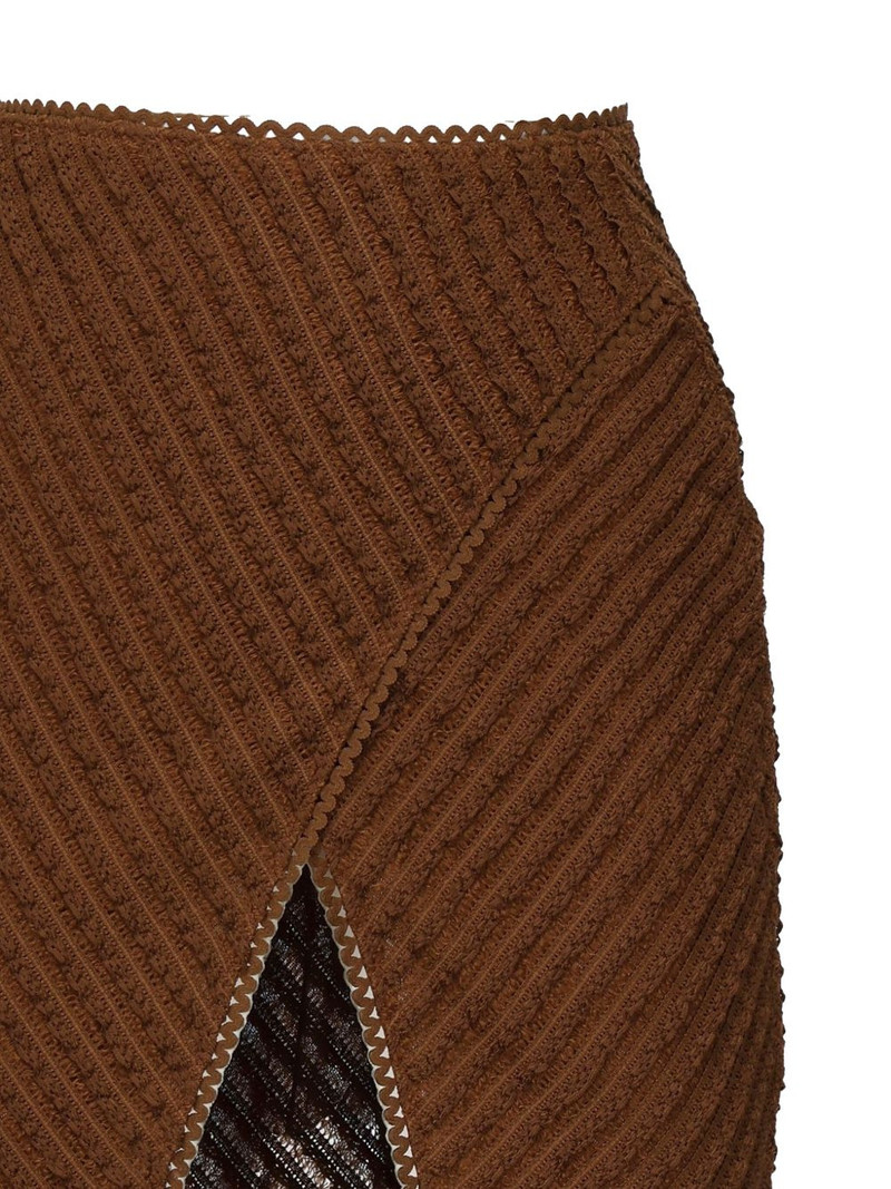 Eris ribbed side-slit skirt 3