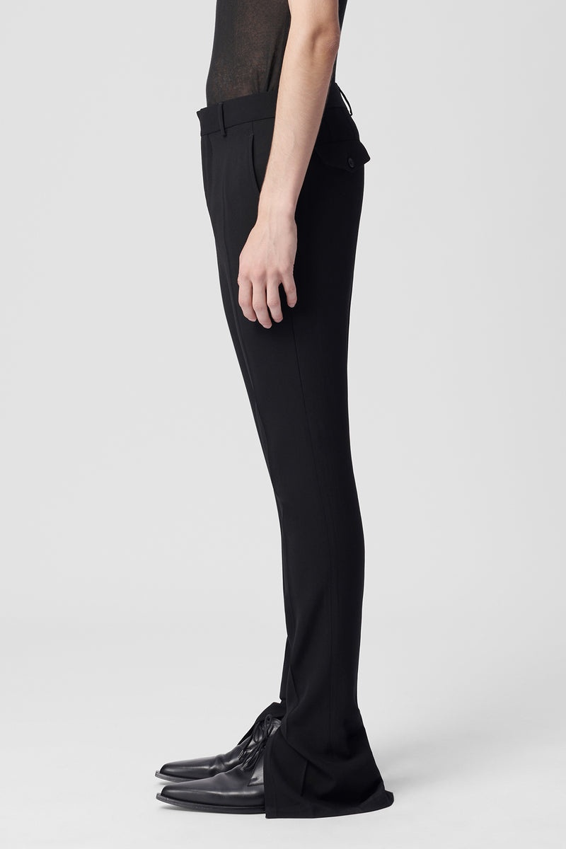 Delis Skinny Fit Trousers With Slit - 2