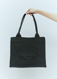 【GANNI】Mini tote Bag/追跡+関税+全国送料込み Ganni女式大号方便购物手提包- 黑色在阿联酋| | Ganni Level Shoes