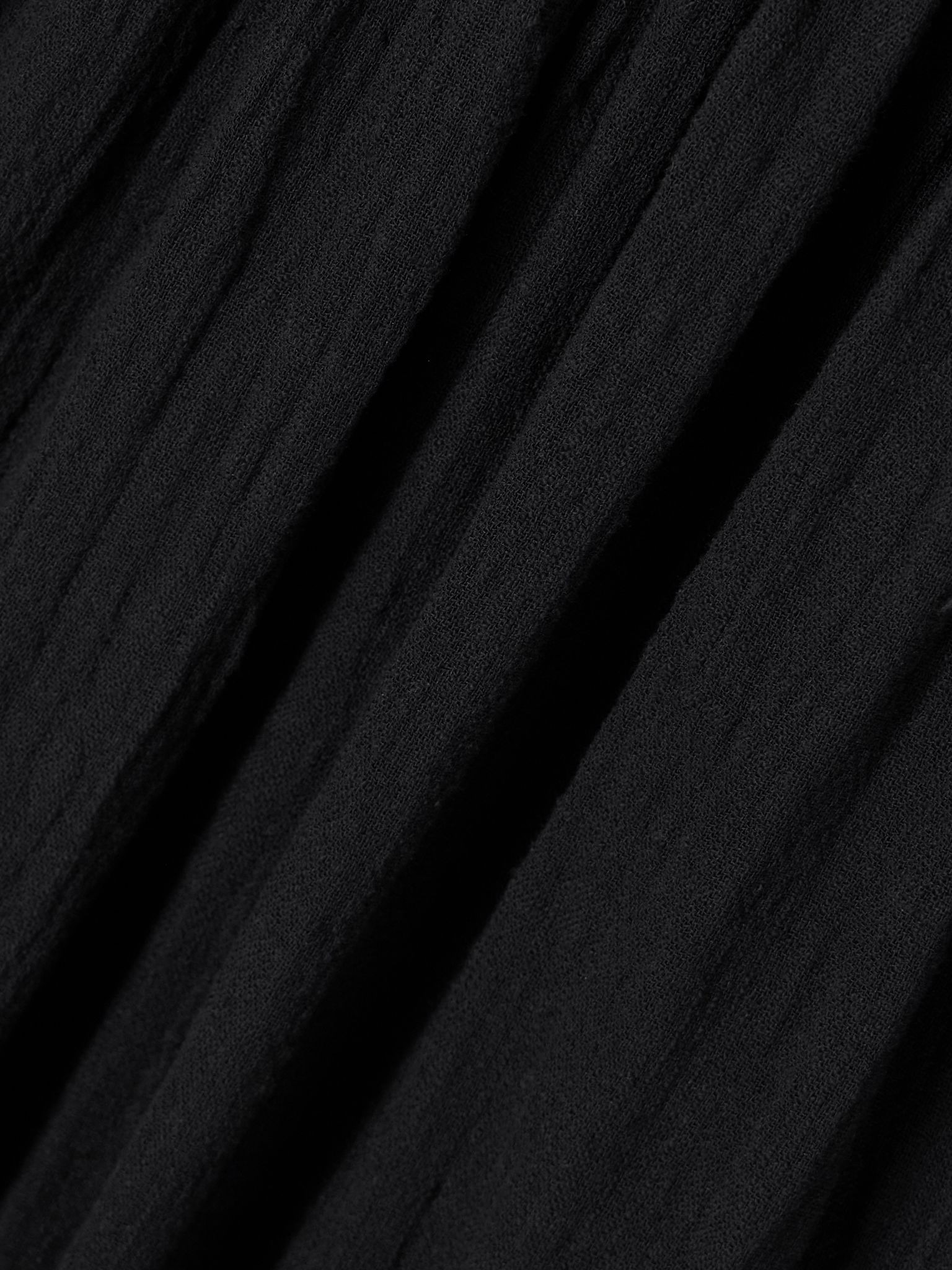 Hanna cotton-gauze maxi dress Black - 4