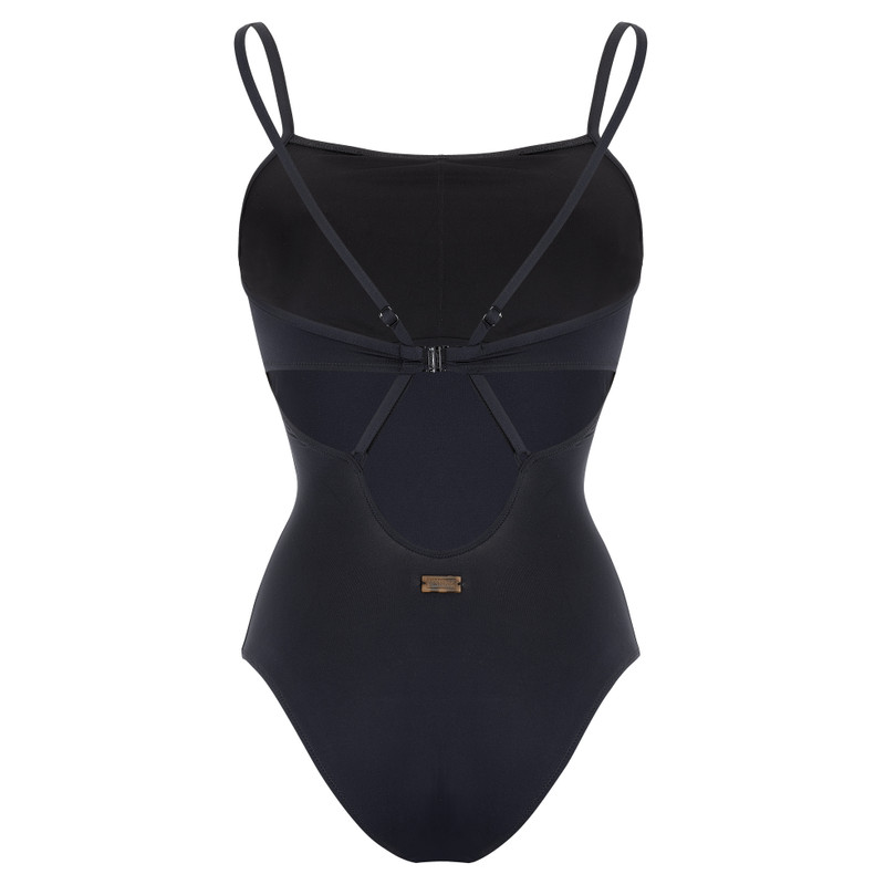 Women Crossed Back Straps One-piece Swimsuit Solid 2