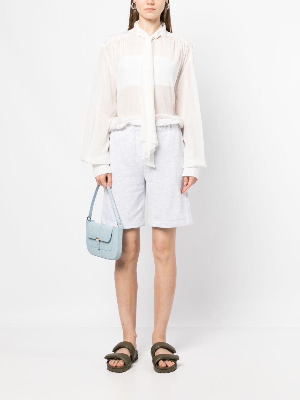 cotton track shorts - 2