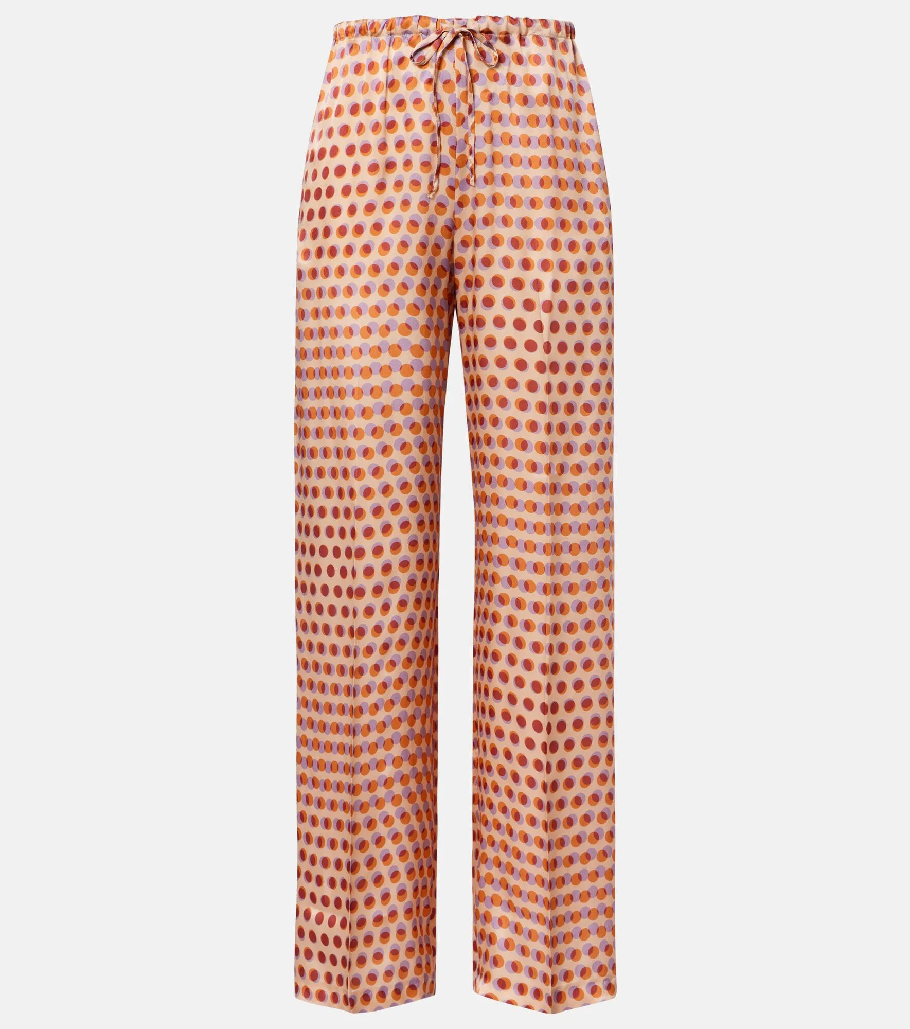 Polka-dot silk wide-leg pants - 1