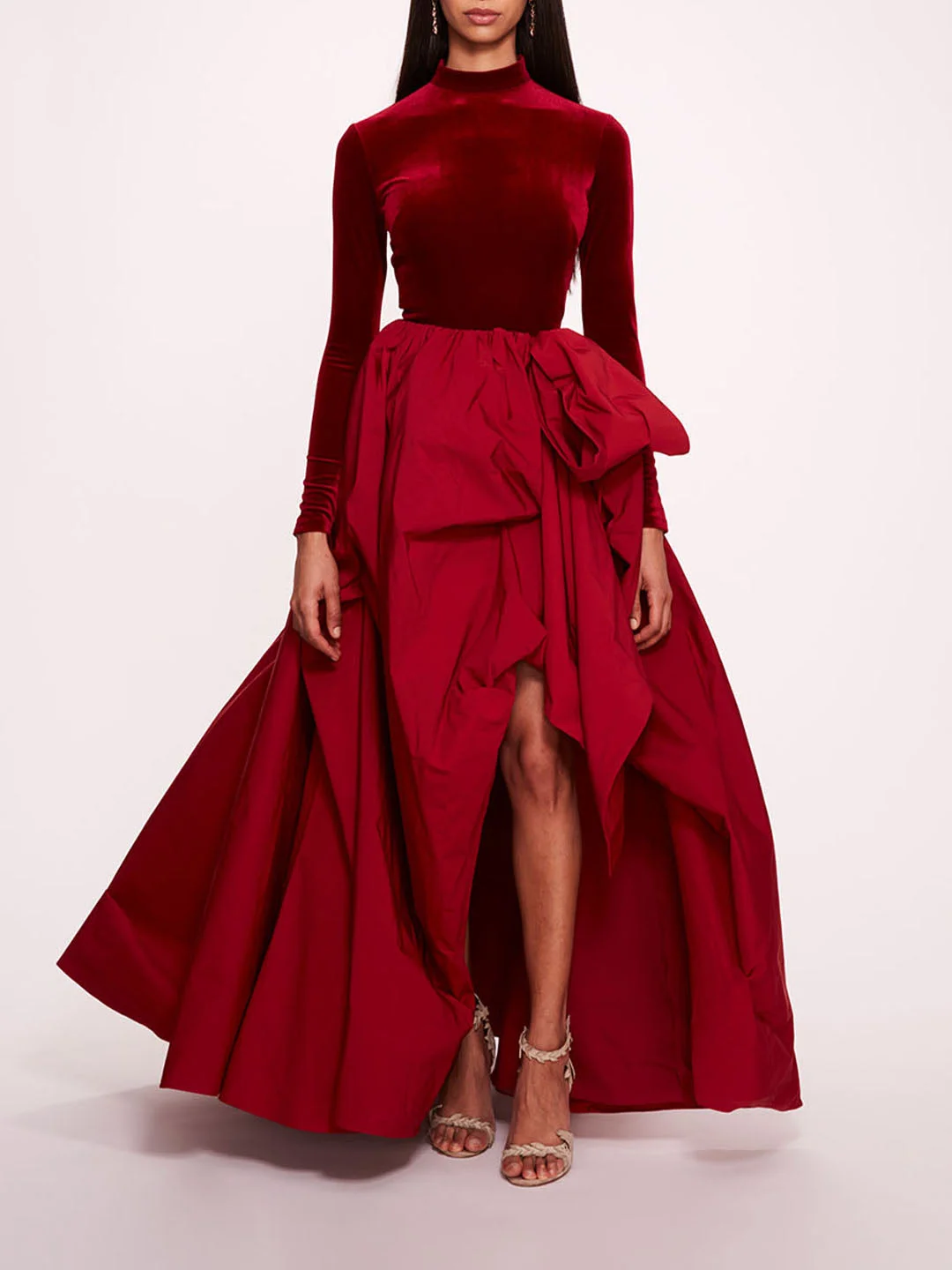 VELVET TAFFETA GOWN - 1