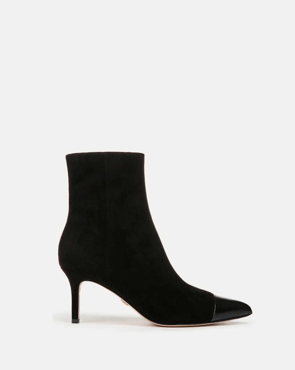 LISA CAP-TOE MID-HEEL BOOTIE - 1