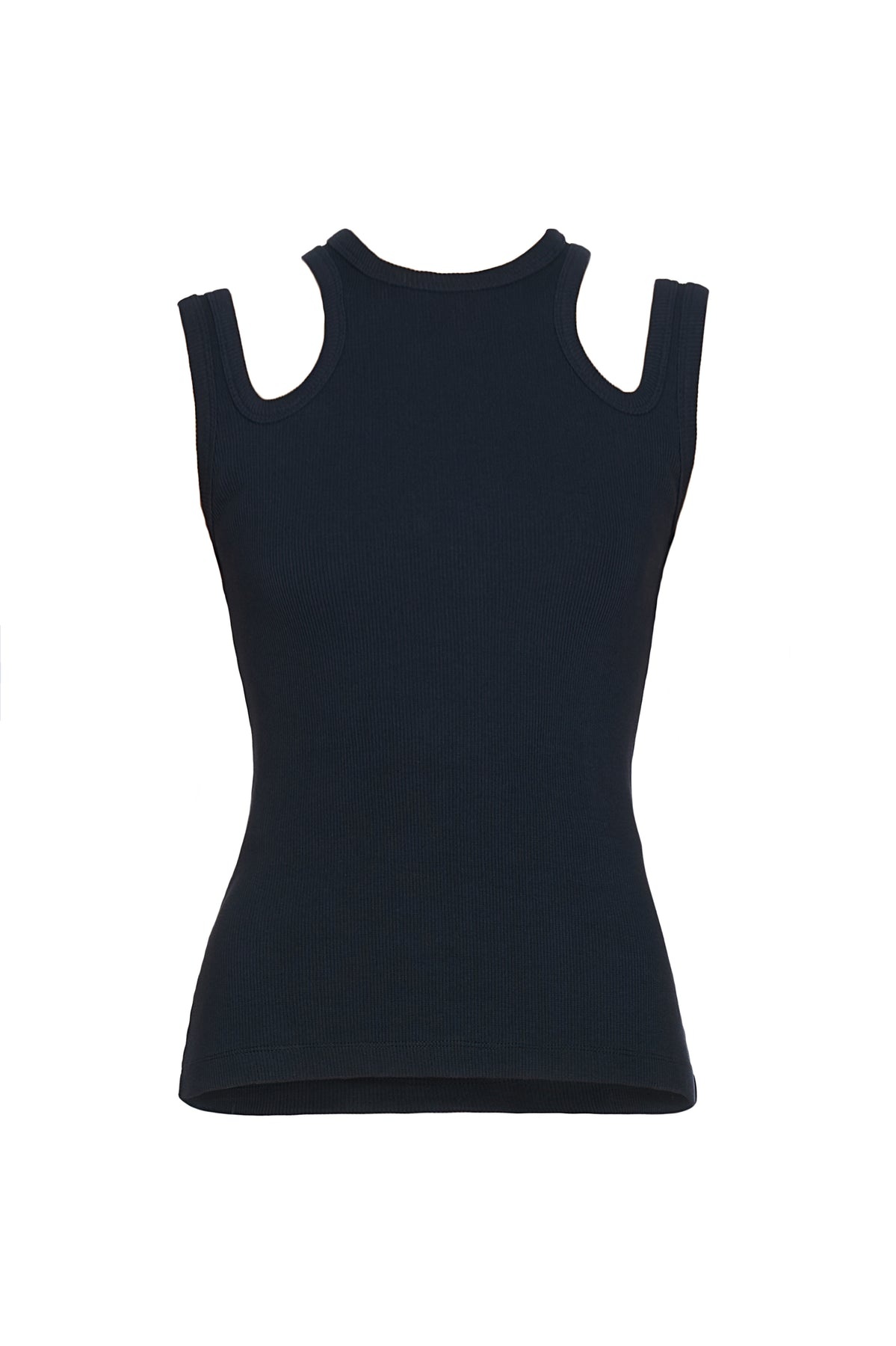 ORGANIC COTTON MULTI STRAP TANK TOP BLACK - 14