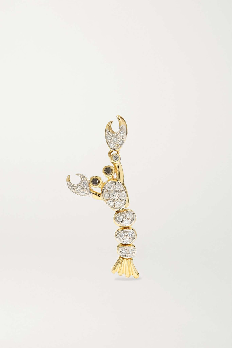 9-karat gold diamond earring - 1