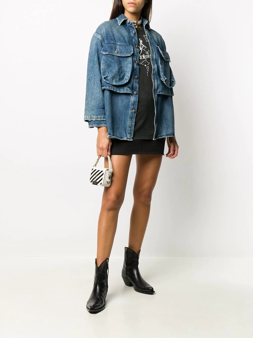 Alice layered denim jacket - 2