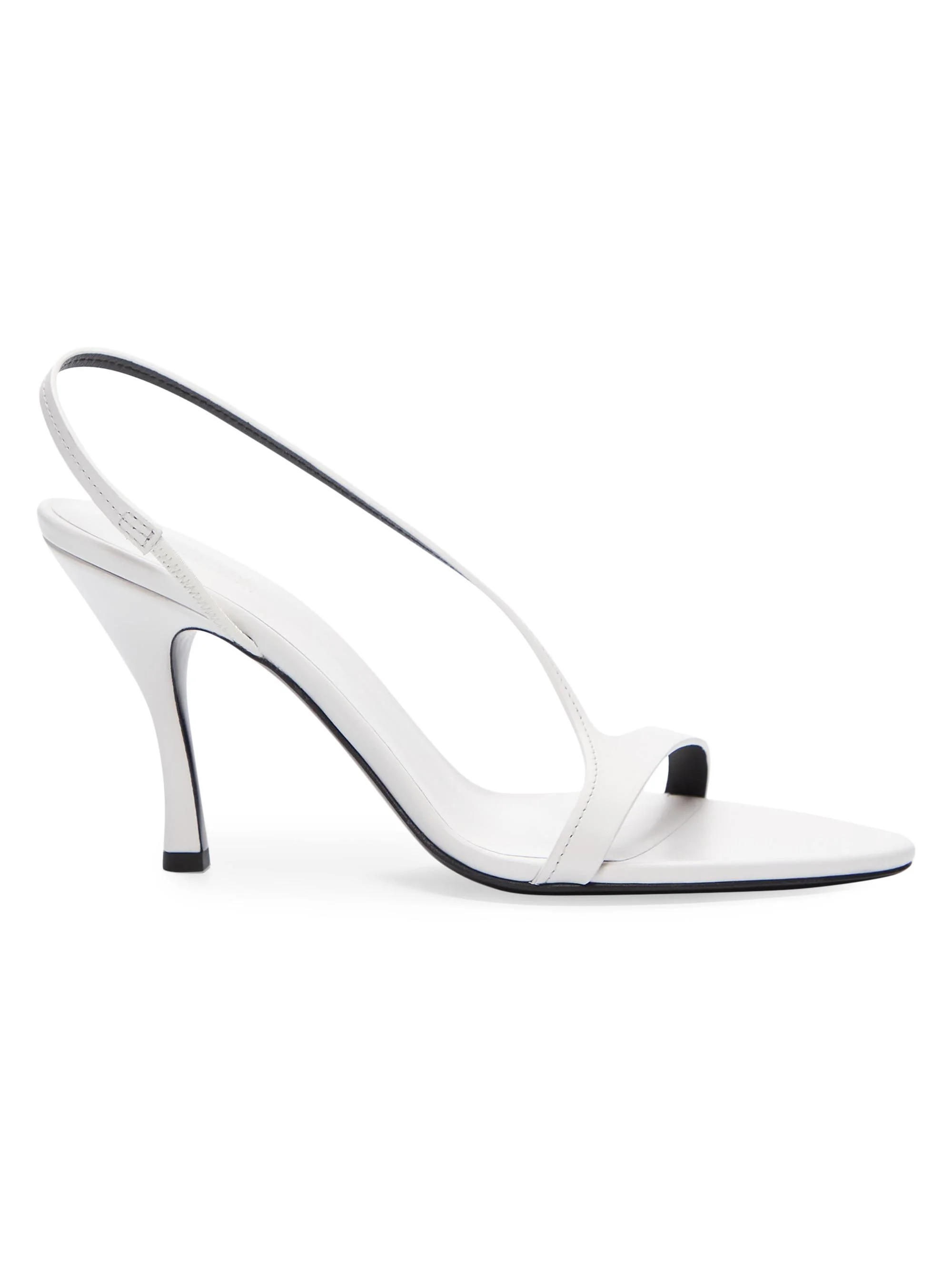 Women's Arwa 85MM Leather Slingback Sandals - White - 1
