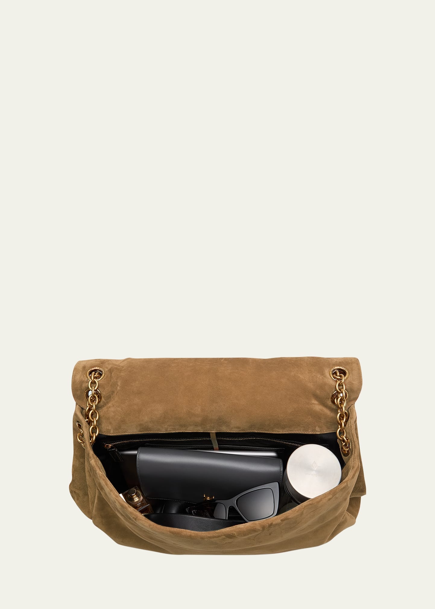 Jamie 4.3 Maxi YSL Shoulder Bag in Quilted Suede - 5