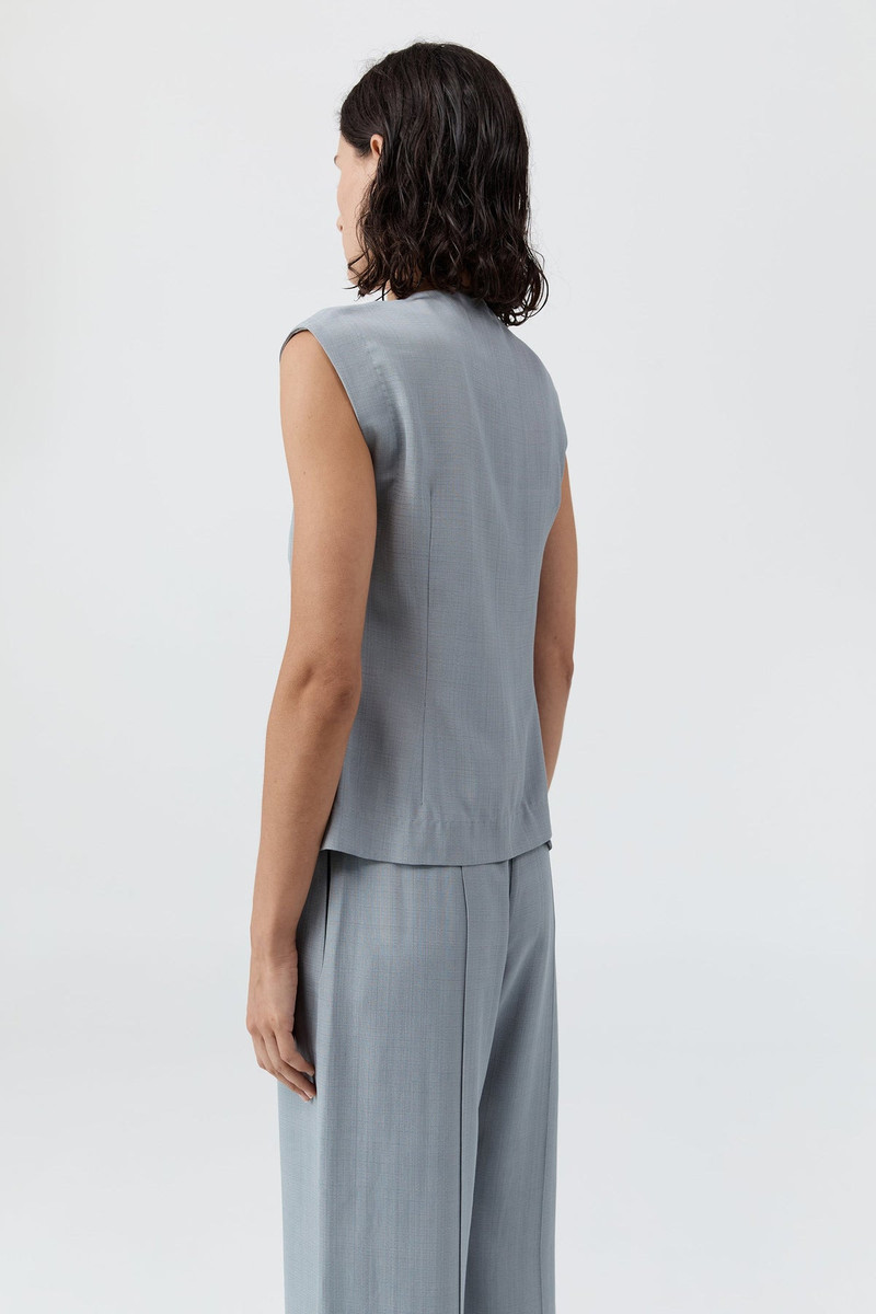 Minimal Tailored Vest - Mist 6