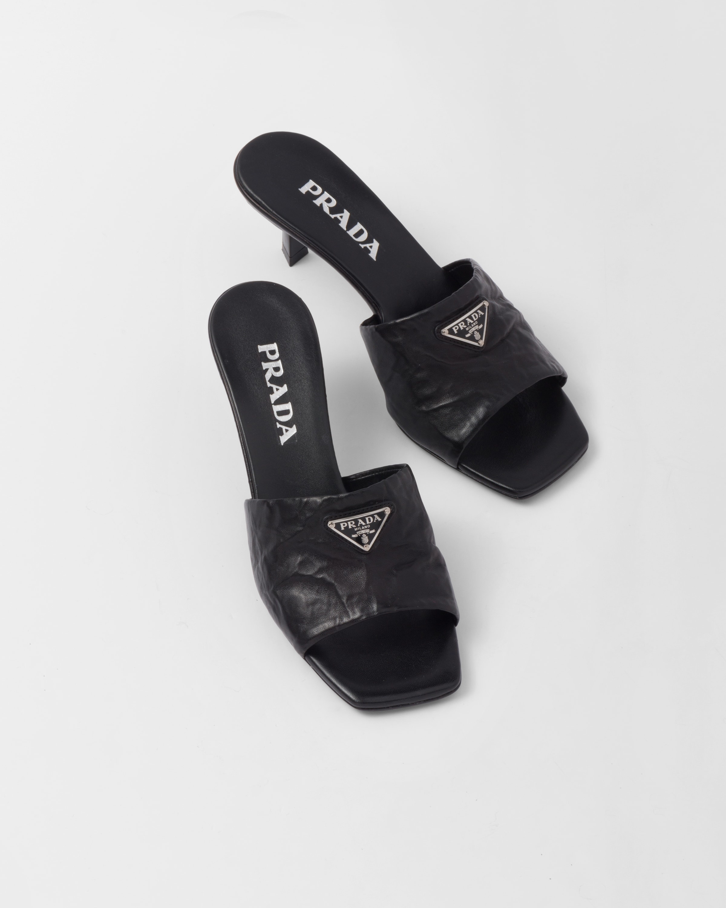 Antiqued nappa leather sandals - 4
