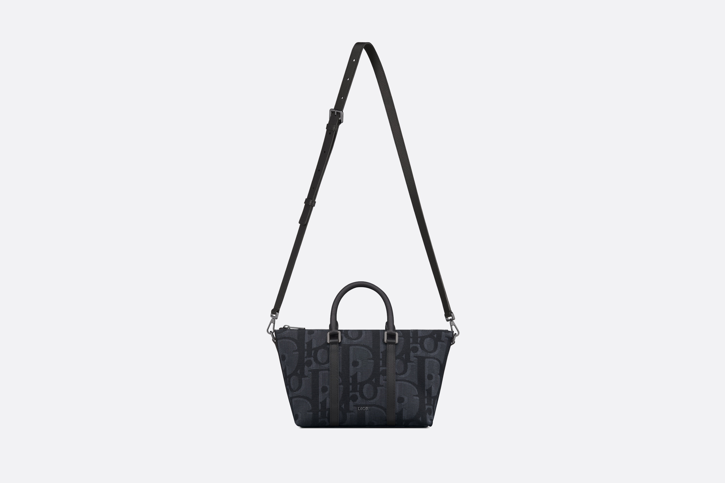 【DIOR】Weekender 25 Oblique ジャガード レザー バッグ Weekender 25 Beige and Black Dior Oblique Jacquard with