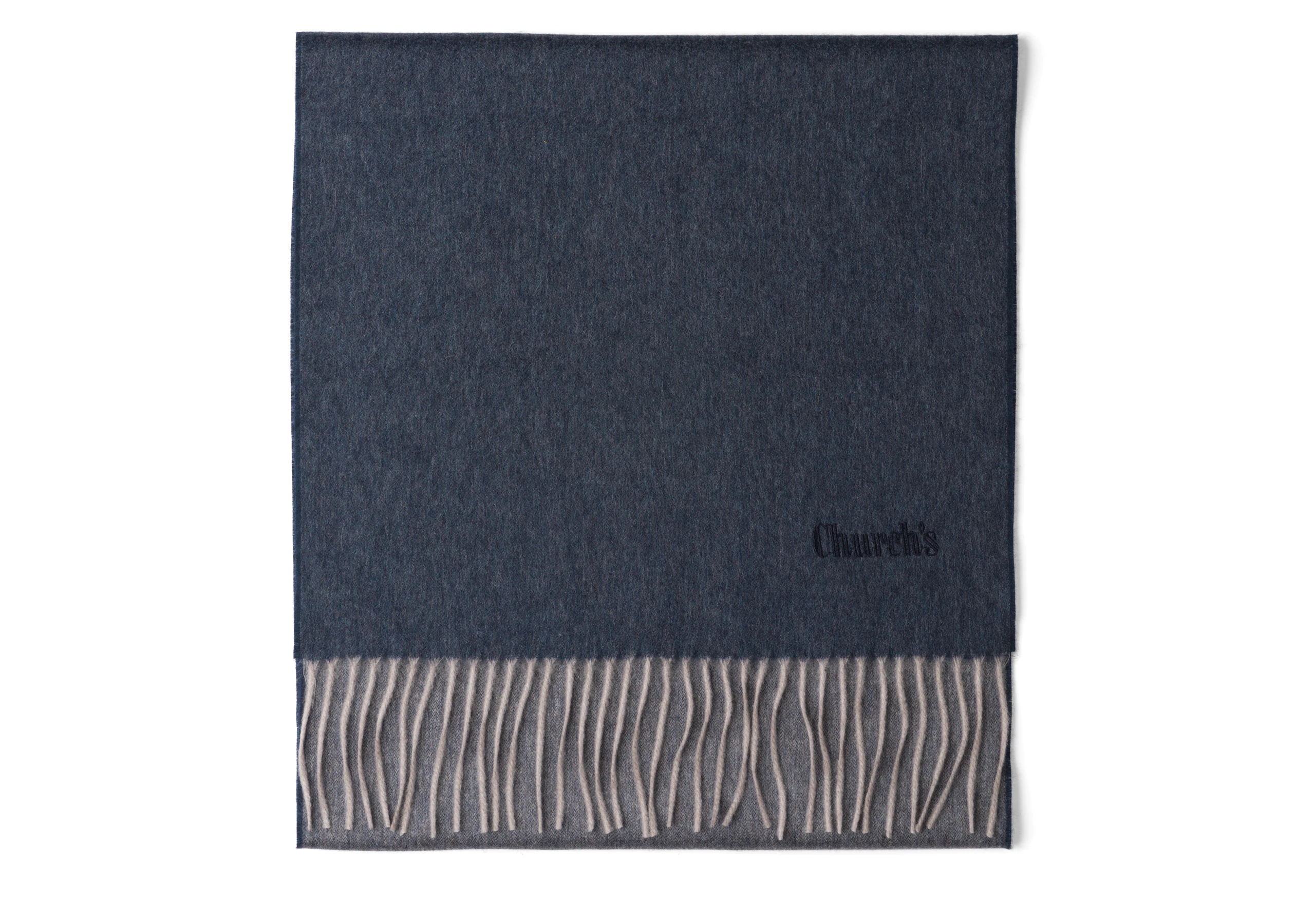 Plain bi-color scarf
Cashmere Light blue/grey - 1