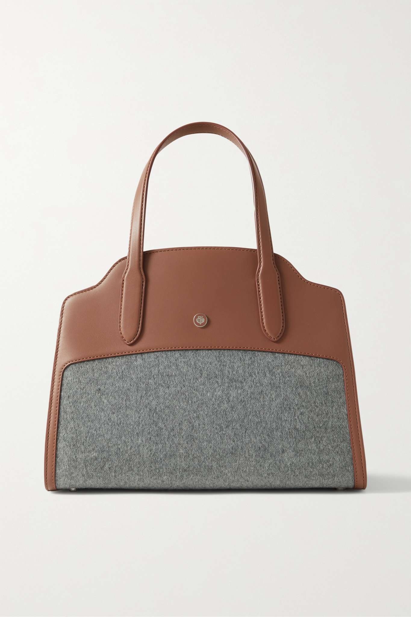 Sesia medium leather and cashmere tote - 1