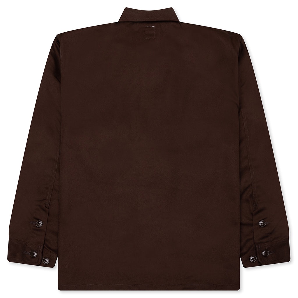 SMOKEY TWILL SHIRT - BROWN - 2