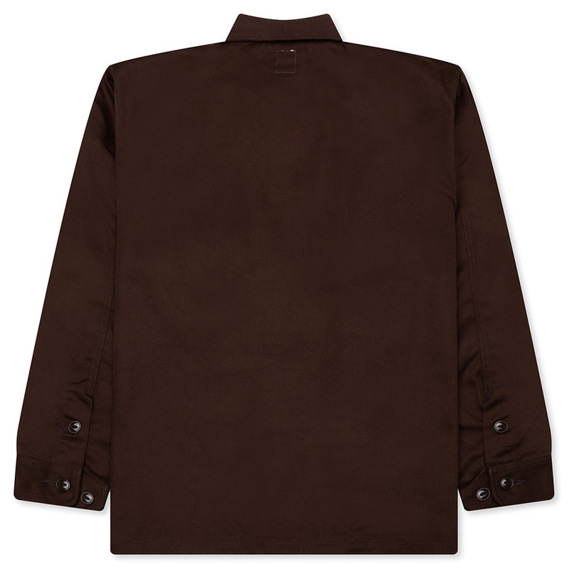 South2 West8 SMOKEY TWILL SHIRT - BROWN outlook