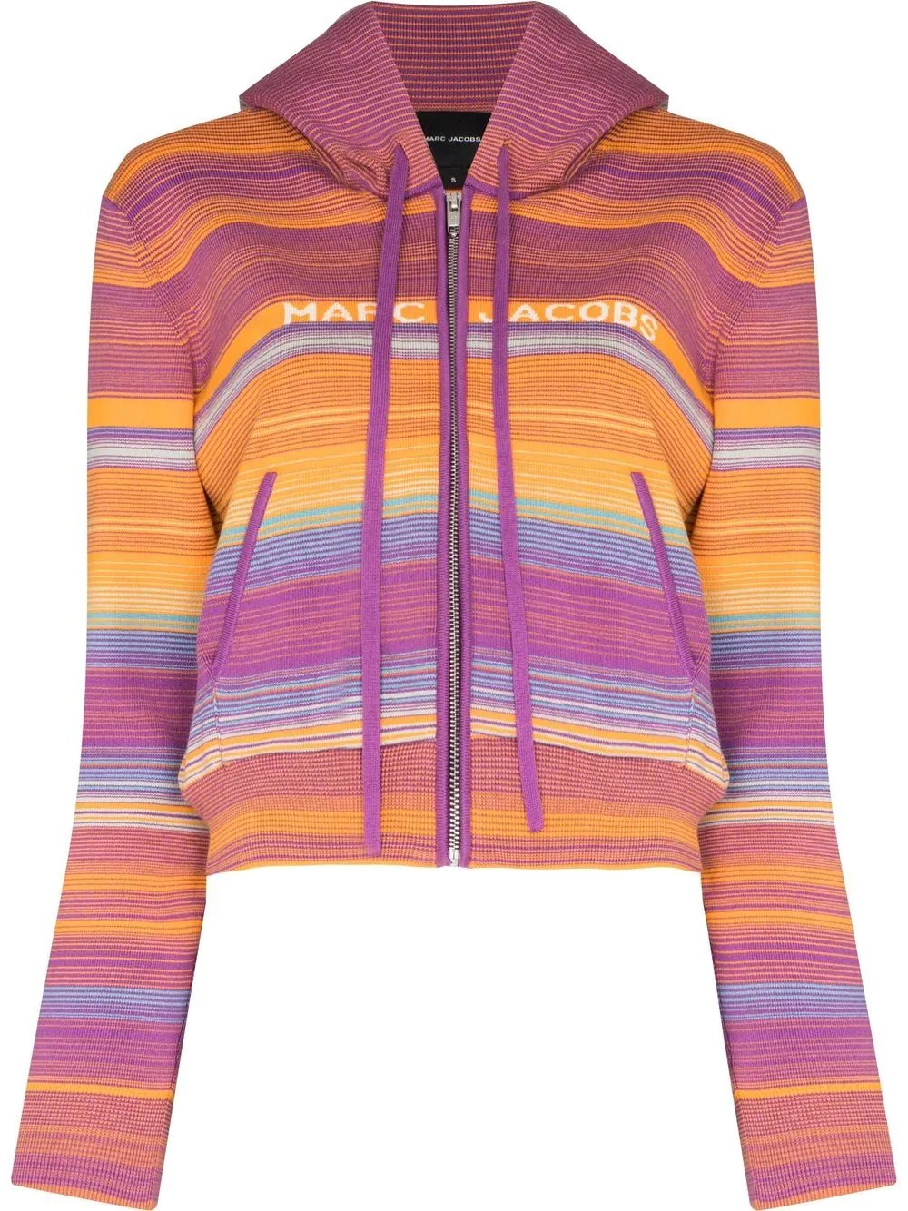 cropped zip hoodie - 1
