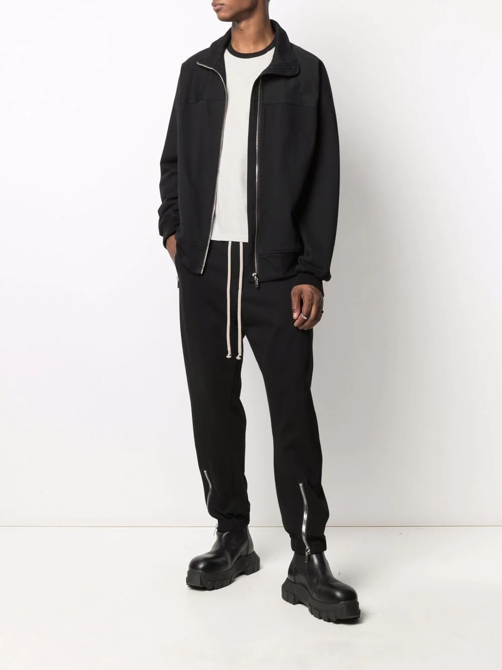 zip-detail track pants - 2