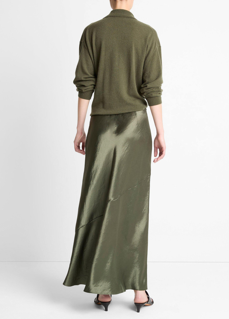 Vince Paneled Satin Bias Skirt outlook