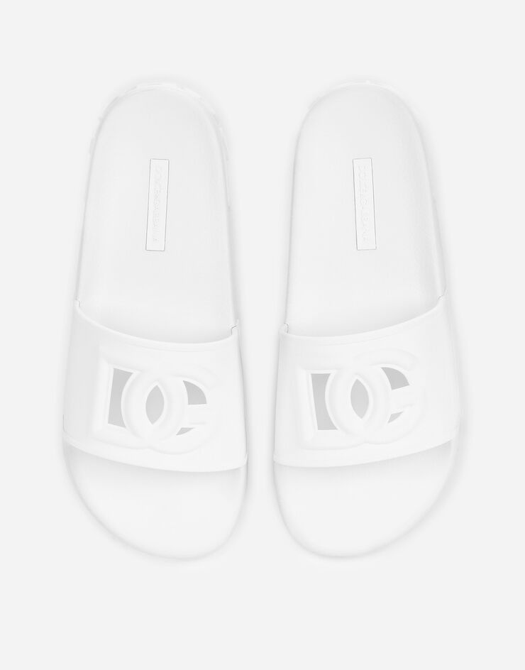 Rubber beachwear sliders with DG Millennials logo - 4