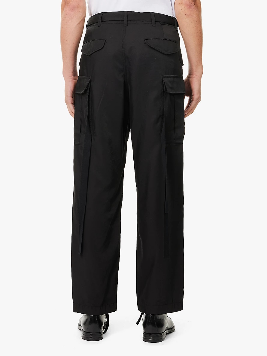 Sacai x Spiewak buttoned-pockets straight-leg relaxed-fit woven-blend trousers - 4