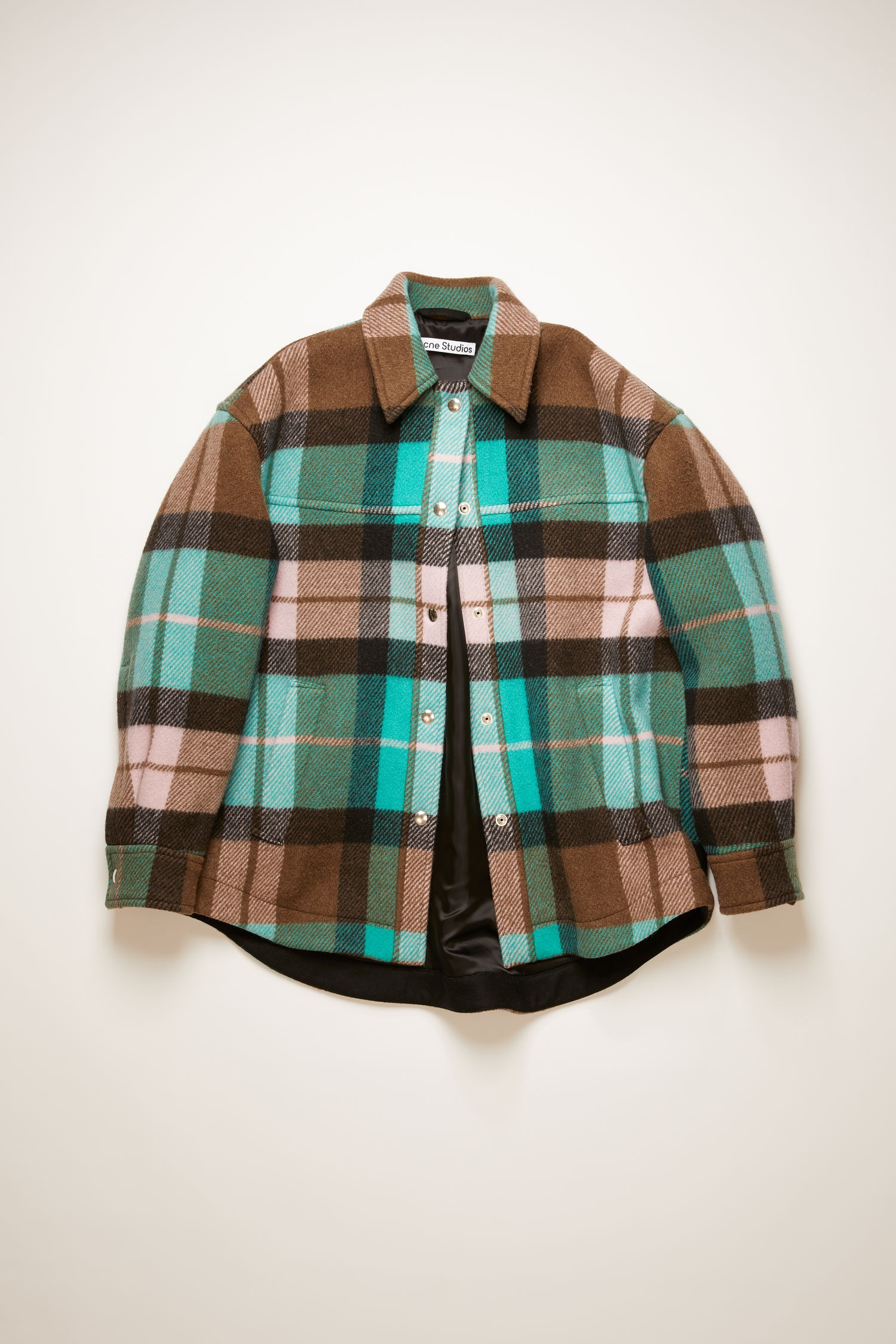 Checked overshirt turquoise/brown - 6