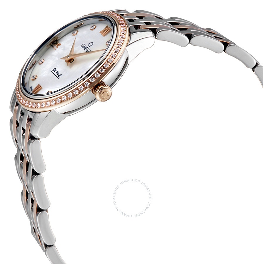 Pre-owned Omega De Ville Diamond Mother of Pearl Dial Ladies Watch 424.25.27.60.55.002 - 2
