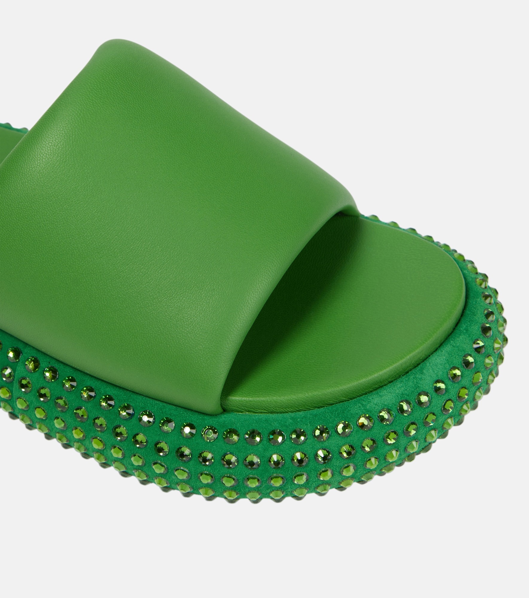 Embellished leather slides - 6