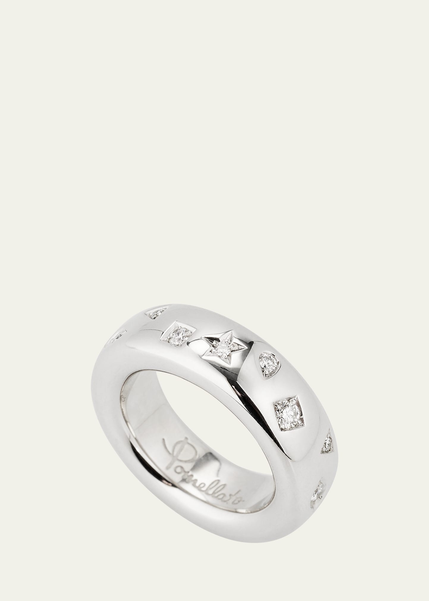 18K White Gold Iconica Ring with Fancy Set Diamonds - 3