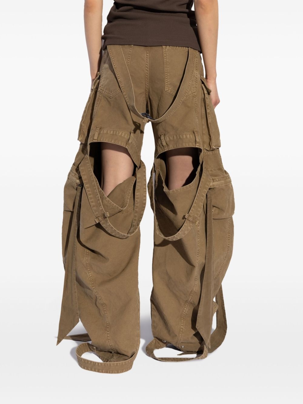 wide-leg cargo jeans - 4