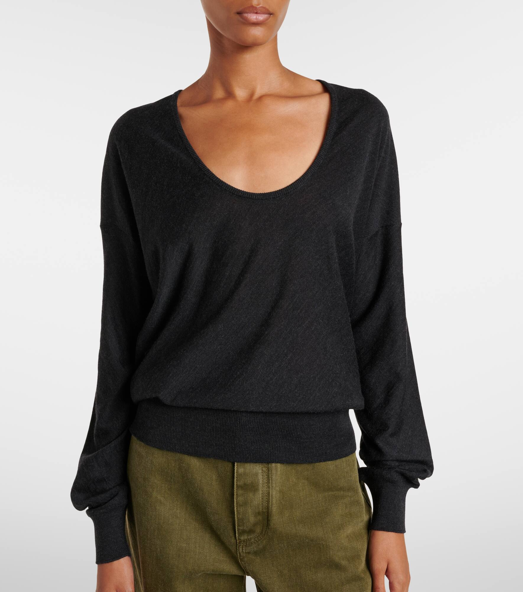 Ribbed-knit wool and silk sweater - 6
