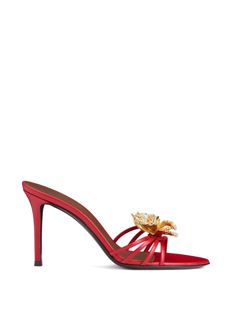 Orchid Crystal open-toe crystal grain sandals 1