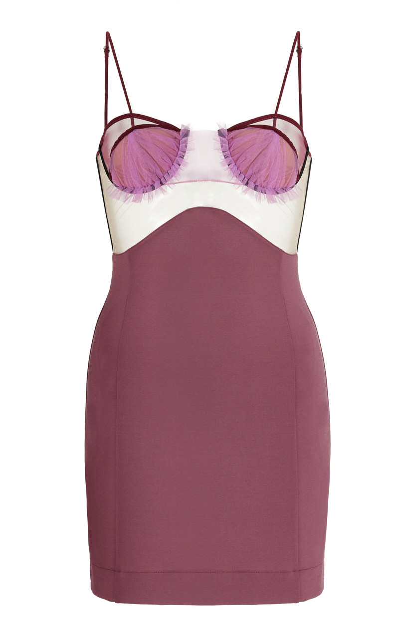 Ruched Bustier Mini Dress purple - 1