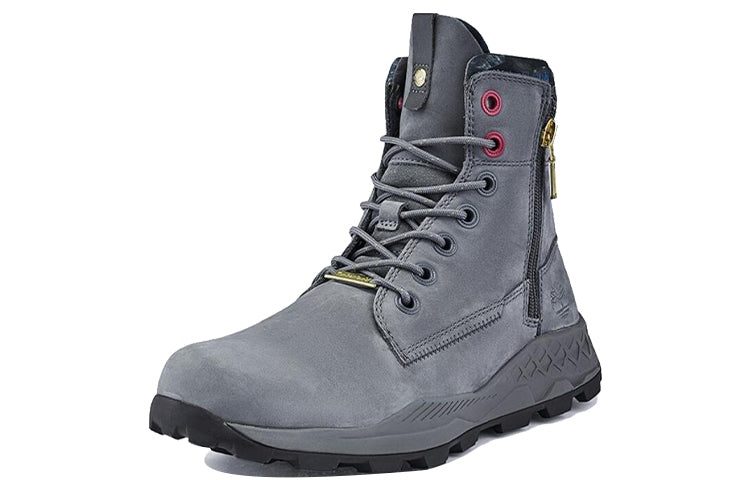 Timberland Brooklyn Side Zip Boots 'Medium Grey Nubuck' A41AW - 3
