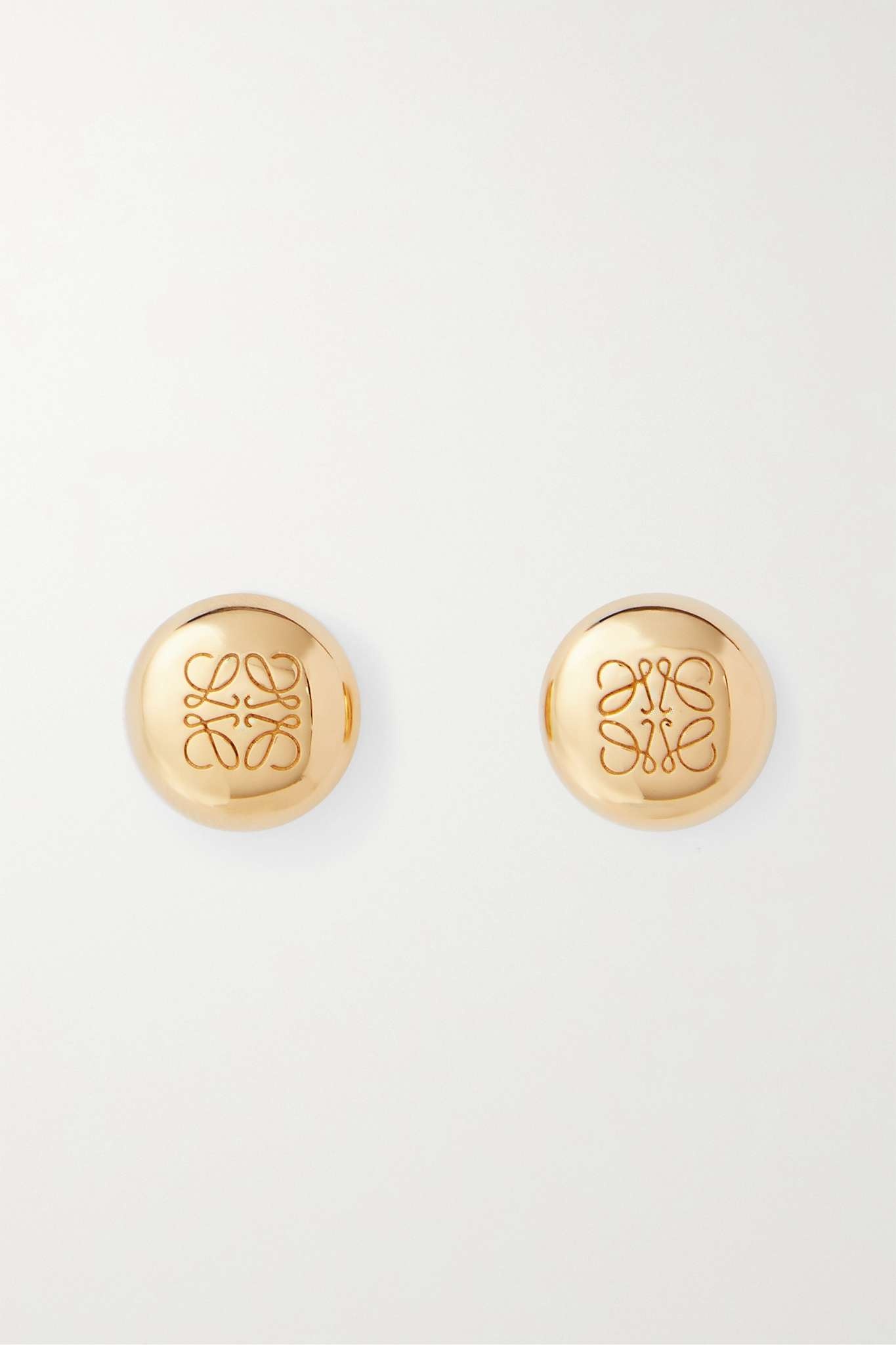 Anagram Pebble gold-plated earrings - 1