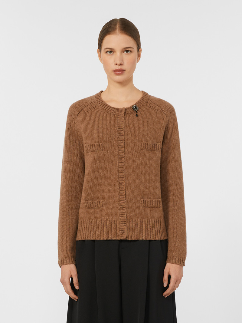 KASIA Mouliné wool and cashmere cardigan 3