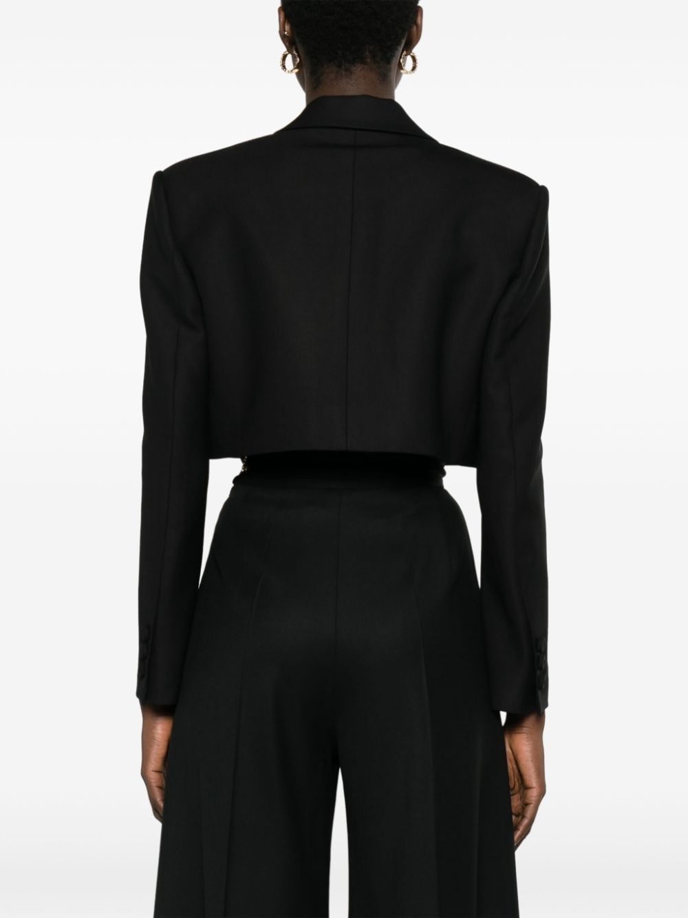open-front cropped blazer - 4