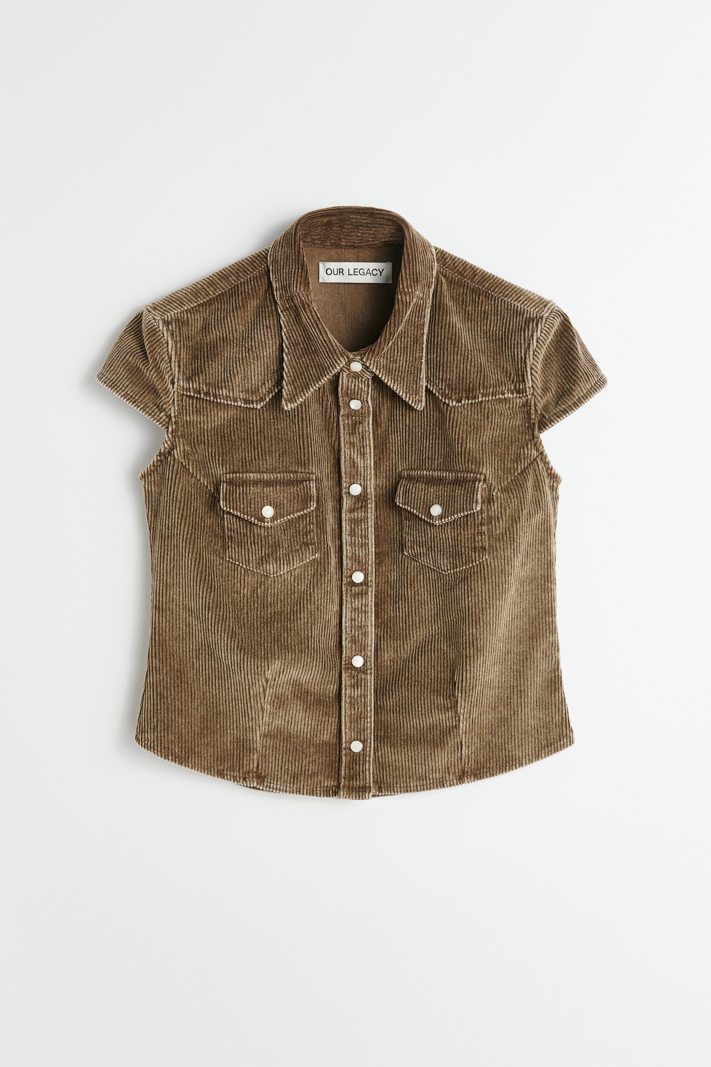 Daisy Shirt Shortsleeve Brown Enzyme Cord - 1