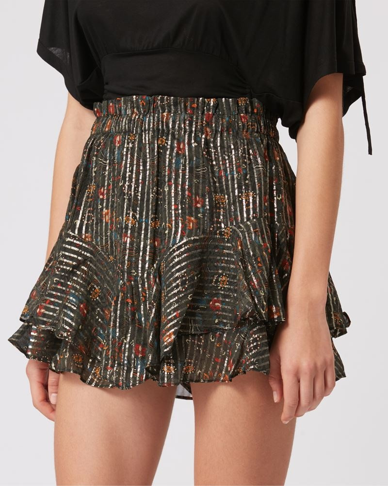 ABORELI PRINTED SILK SHORTS 3